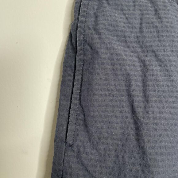 rag & bone Shorts Mens 33 Black Seersucker Chino Made in USA Button Flap Pockets - Picture 2 of 11